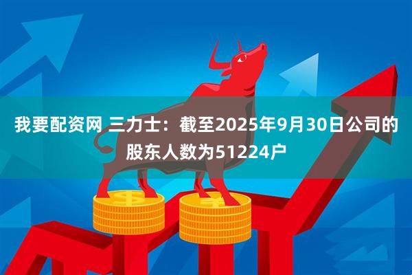 我要配资网 三力士：截至2025年9月30日公司的股东人数为51224户